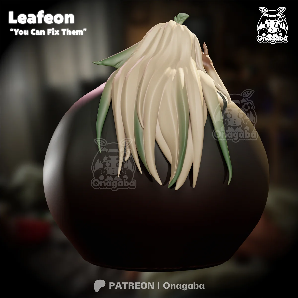 Leafeon | Fan Art | 3D Printed Resin Model Garage Kit | *Un-Painted* | ONAGABA 4