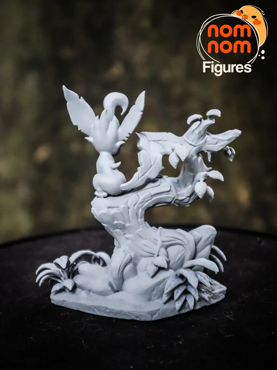 Chibi Leafeon | Fan Art | 3D Printed Resin Model Garage Kit | *Un-Painted* | Nomnom 6