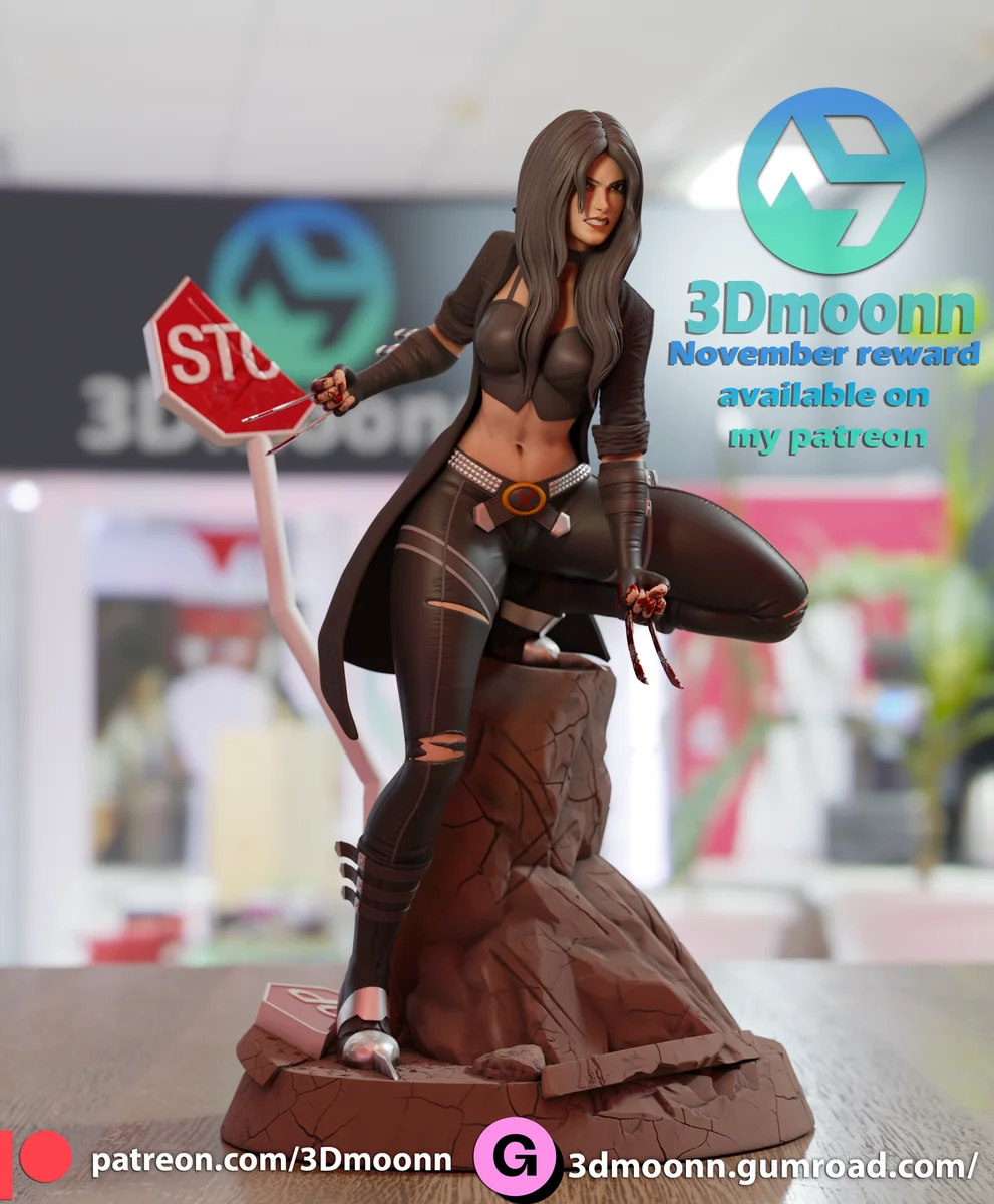 X-23 | Fan Art | 3D Printed Resin Model Garage Kit | *Un-Painted* | 3DMoonn 3