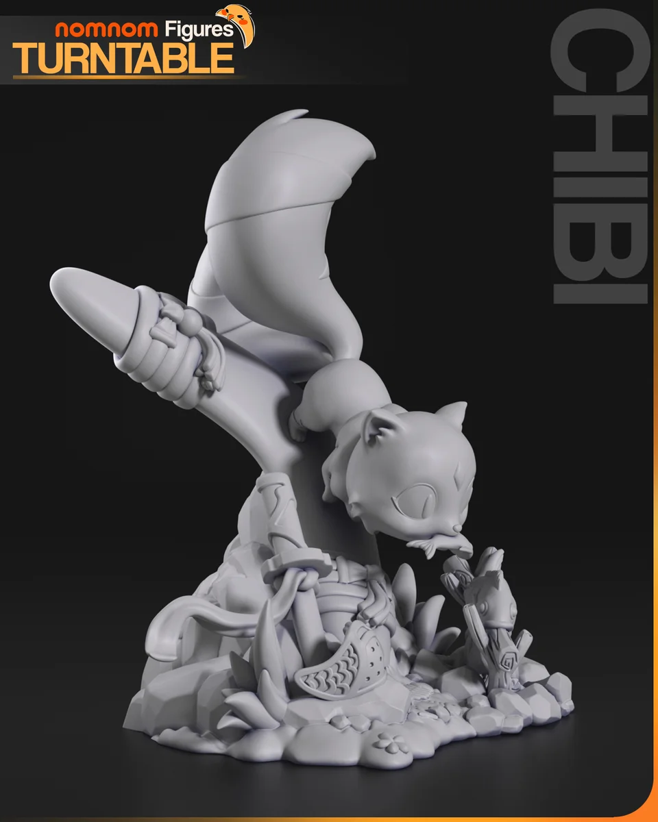 Chibi Kirara | Fan Art | 3D Printed Resin Model Garage Kit | *Un-Painted* | Nomnom 6