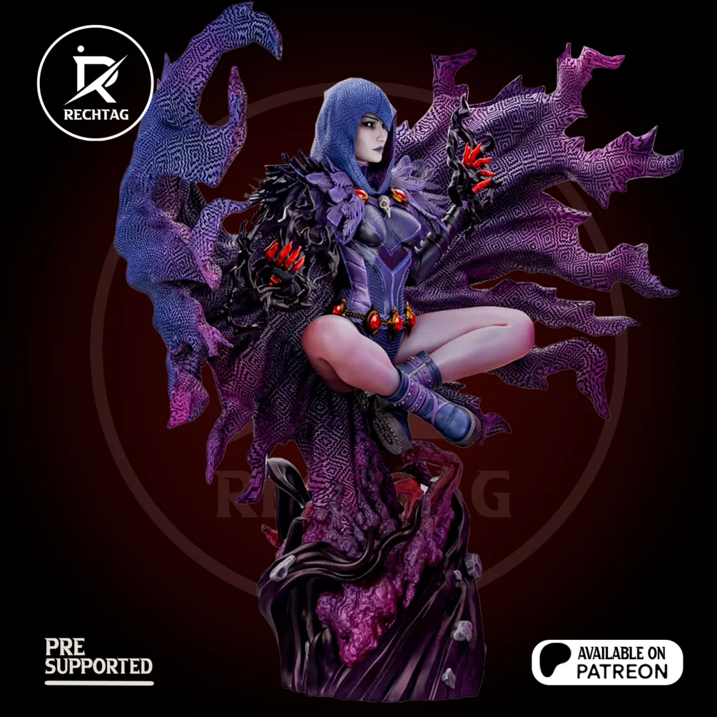 Raven | Fan Art | 3D Printed Resin Model Garage Kit | *Un-Painted* | Rechtag 3
