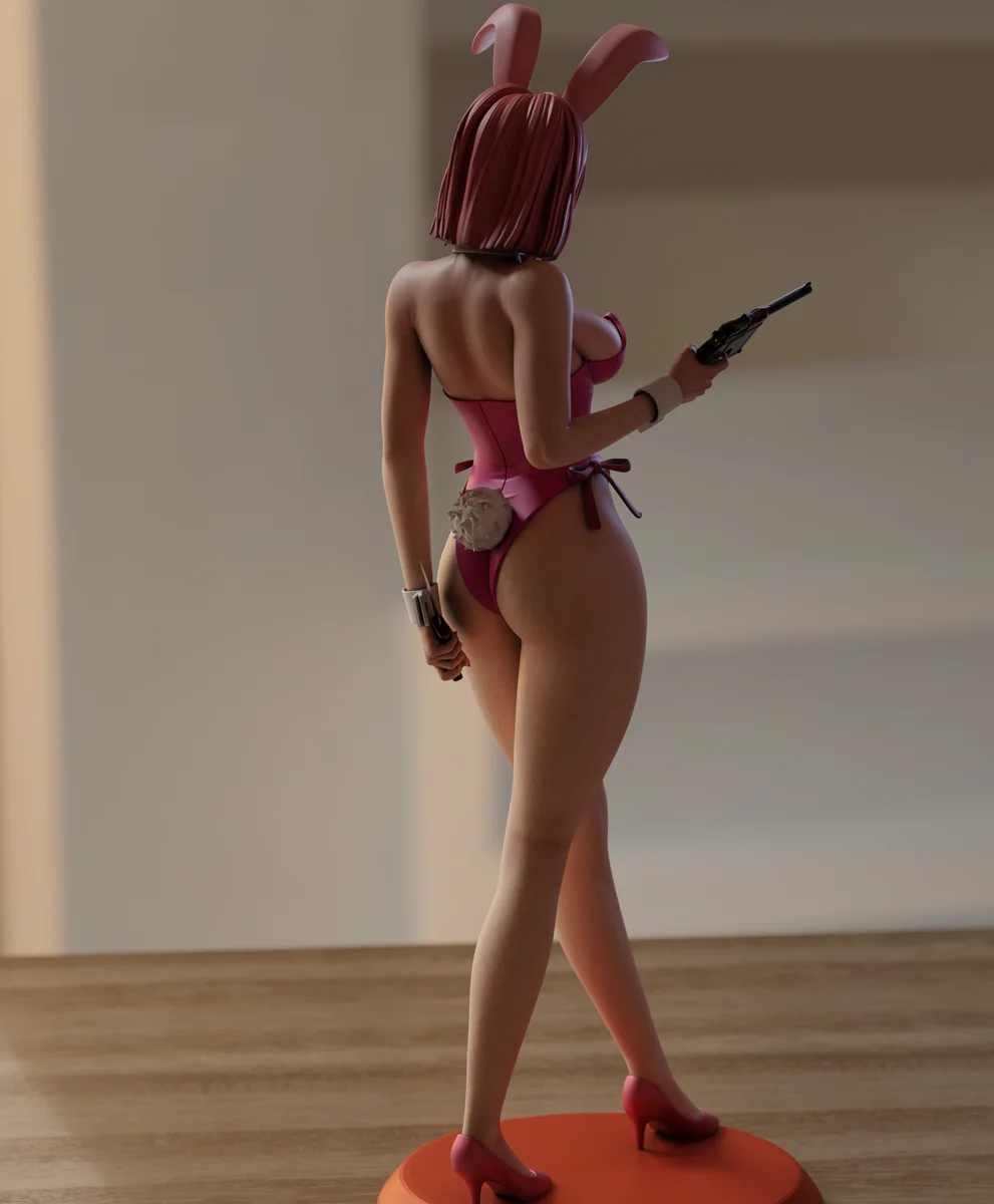 Kallen Bunny | Fan Art | 3D Printed Resin Model Garage Kit | *Un-Painted* | Momoji 6