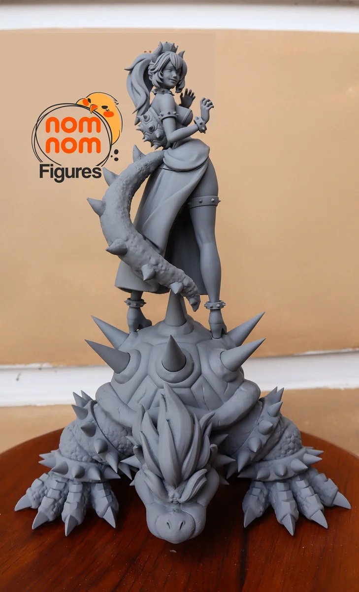 Bowsette | Fan Art | 3D Printed Resin Model Garage Kit | *Un-Painted* | Nomnom 3