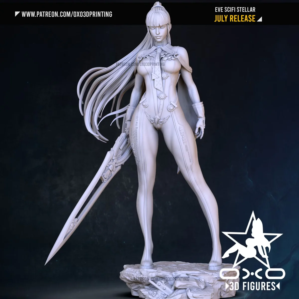 Eve | Fan Art | 3D Printed Resin Model Garage Kit | *Un-Painted* | OXO3D 4