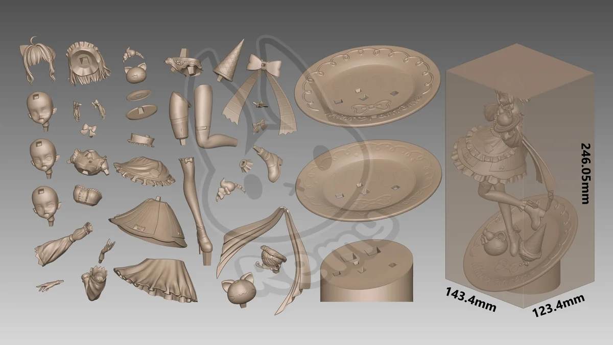 Mint Fantome | Fan Art | 3D Printed Resin Model Garage Kit | *Un-Painted* | Remy Sculpts 9