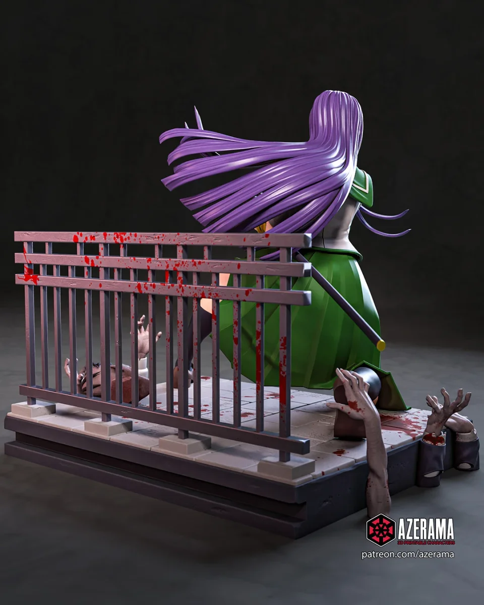 Saeko | Fan Art | 3D Printed Resin Model Garage Kit | *Un-Painted* | Azerama 2