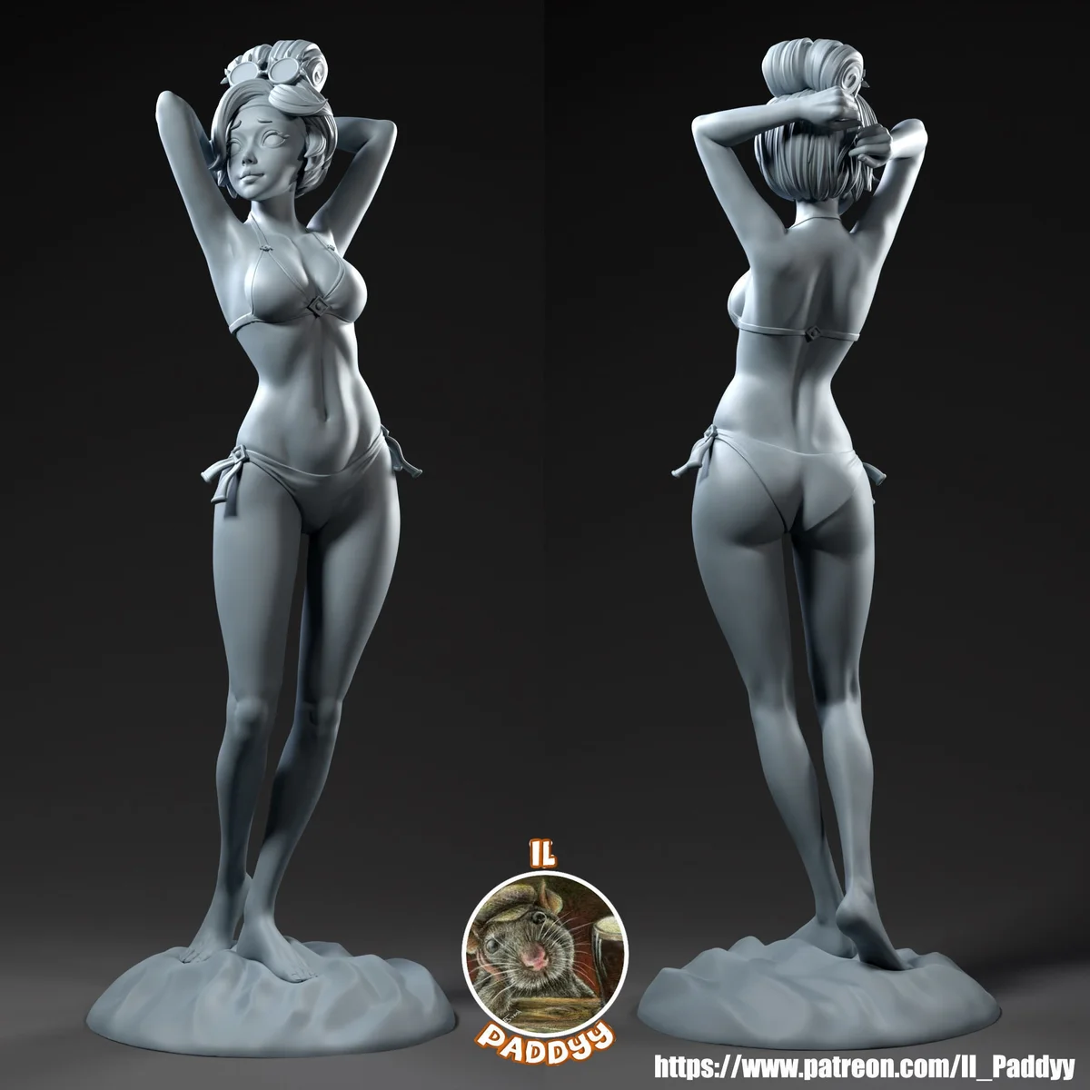 Beach Engineer | Fan Art | 3D Printed Resin Model Garage Kit | *Un-Painted* | Il Paddyy 3