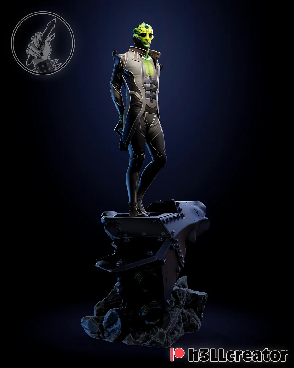 Thane Krios | Fan Art | 3D Printed Resin Model Garage Kit | *Un-Painted* | H3LL Creator