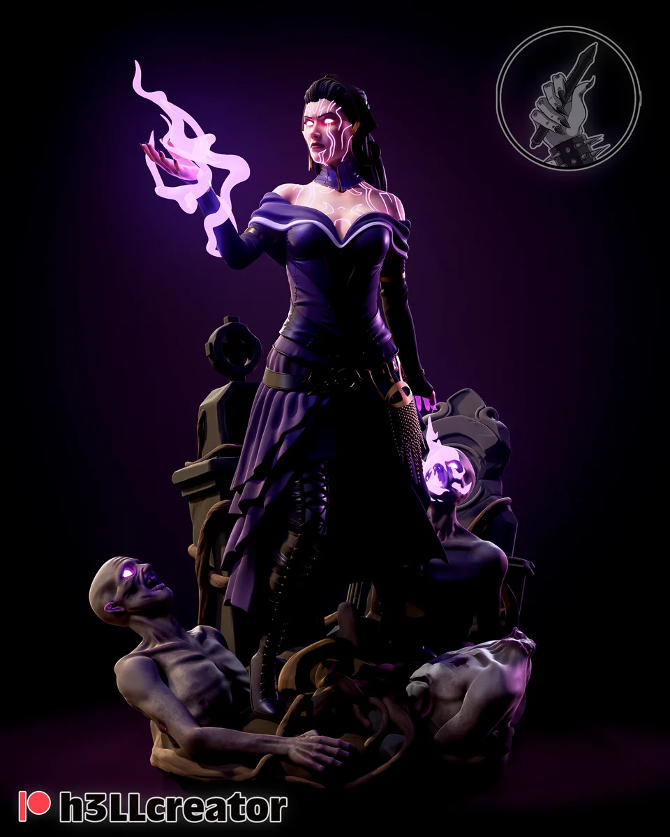 Liliana Vess | Fan Art | 3D Printed Resin Model Garage Kit | *Un-Painted* | H3LL Creator