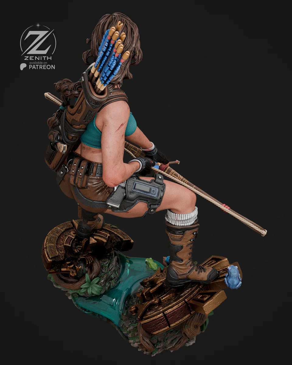 Lara Croft | Fan Art | 3D Printed Resin Model Garage Kit | *Un-Painted* | Zenith Studios 8