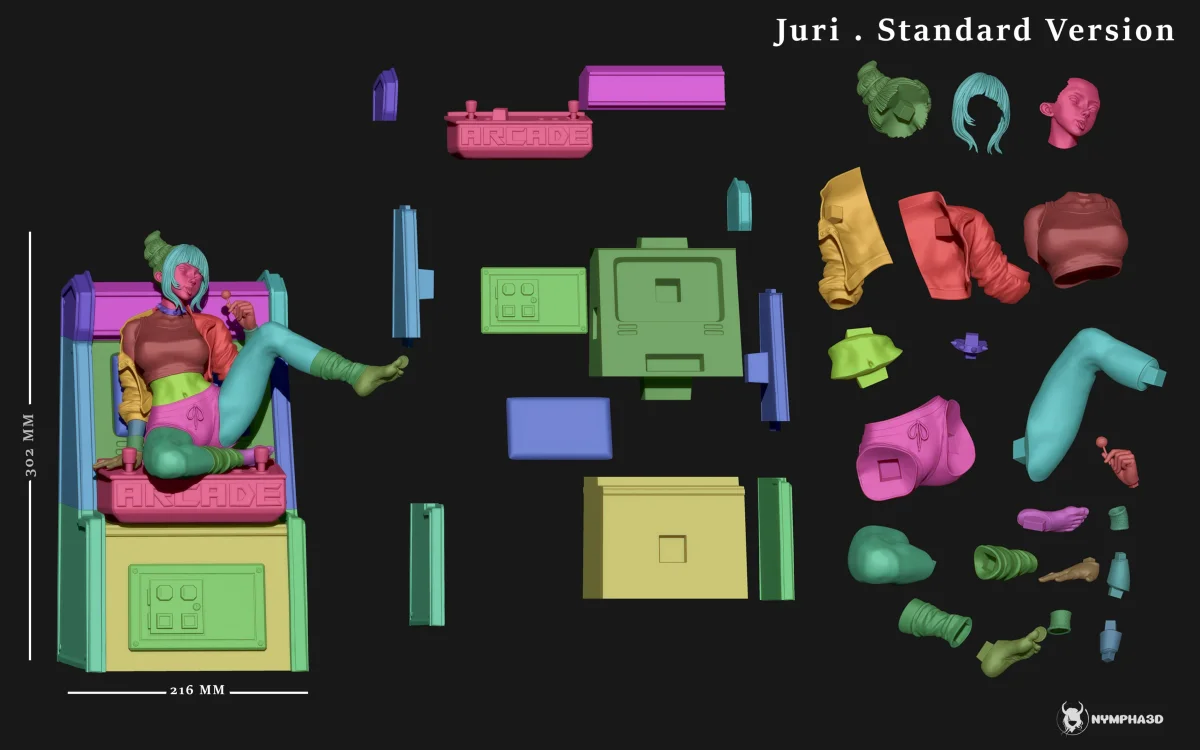Juri Han | Fan Art | 3D Printed Resin Model Garage Kit | *Un-Painted* | Nympha3D 6