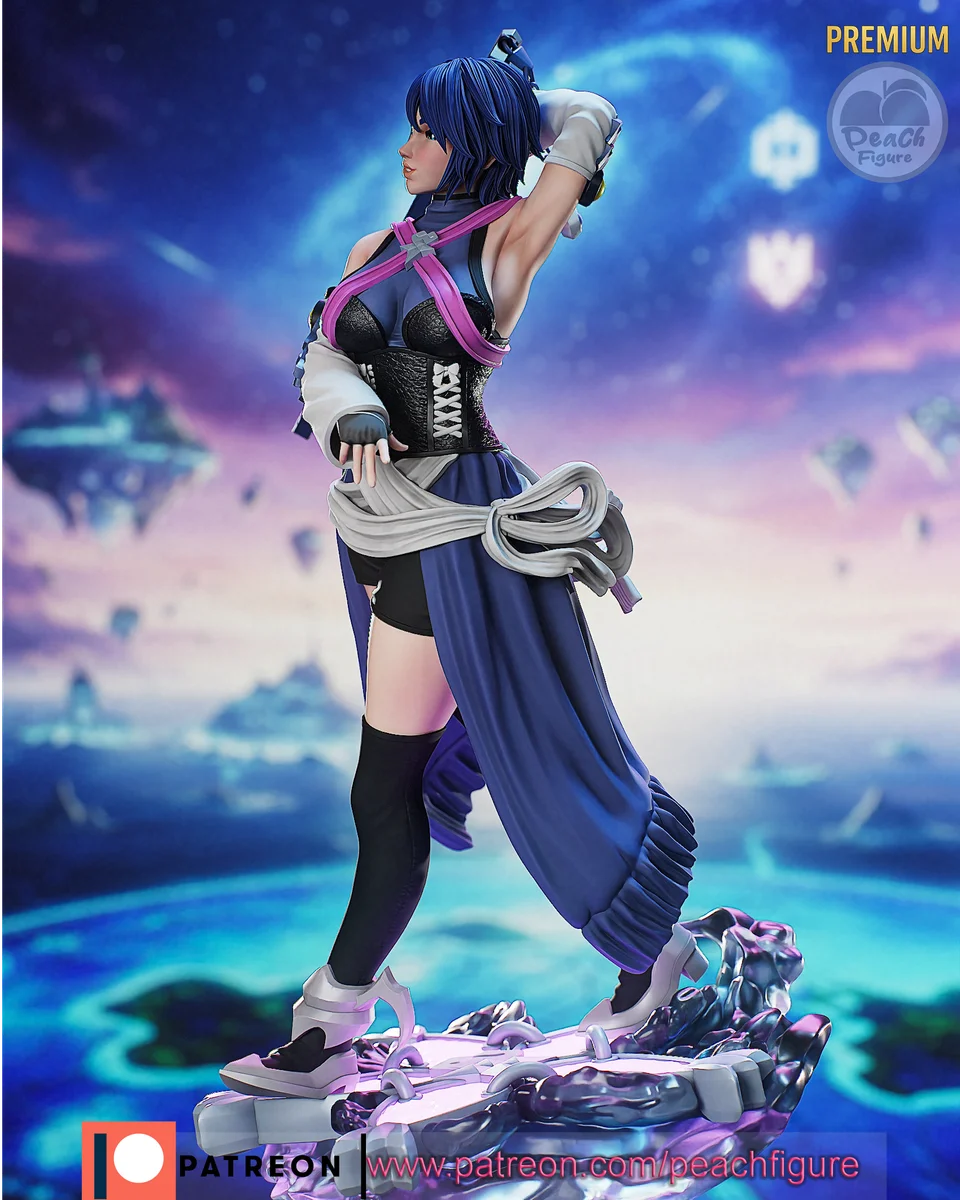 Aqua | Fan Art | 3D Printed Resin Model Garage Kit | *Un-Painted* | Peach Figure 4