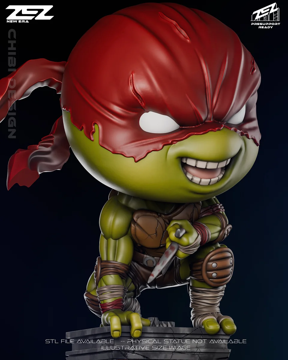 Chibi Raphael | Fan Art | 3D Printed Resin Model Garage Kit | *Un-Painted* | ZEZ Studio
