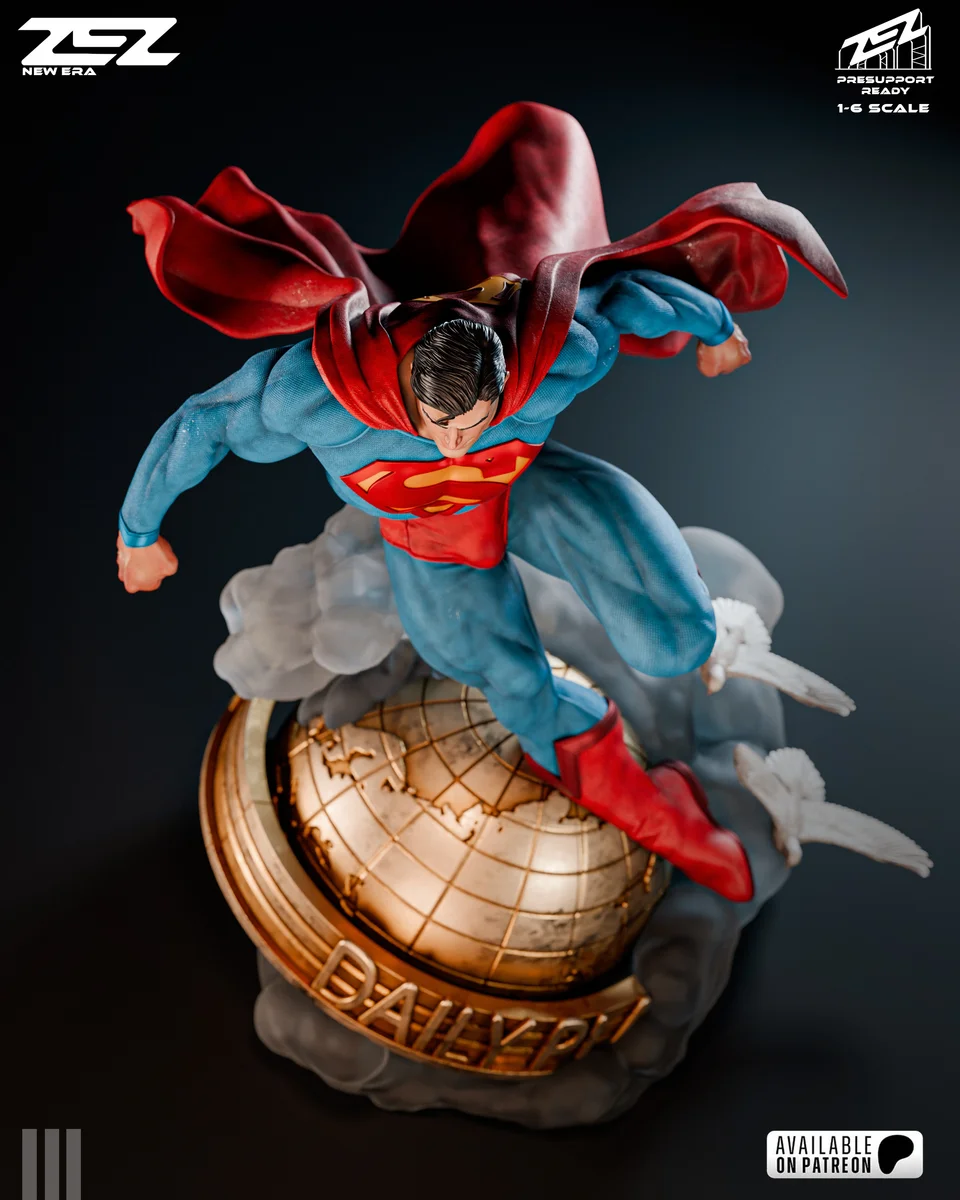 Superman | Fan Art | 3D Printed Resin Model Garage Kit | *Un-Painted* | ZEZ Studio 5