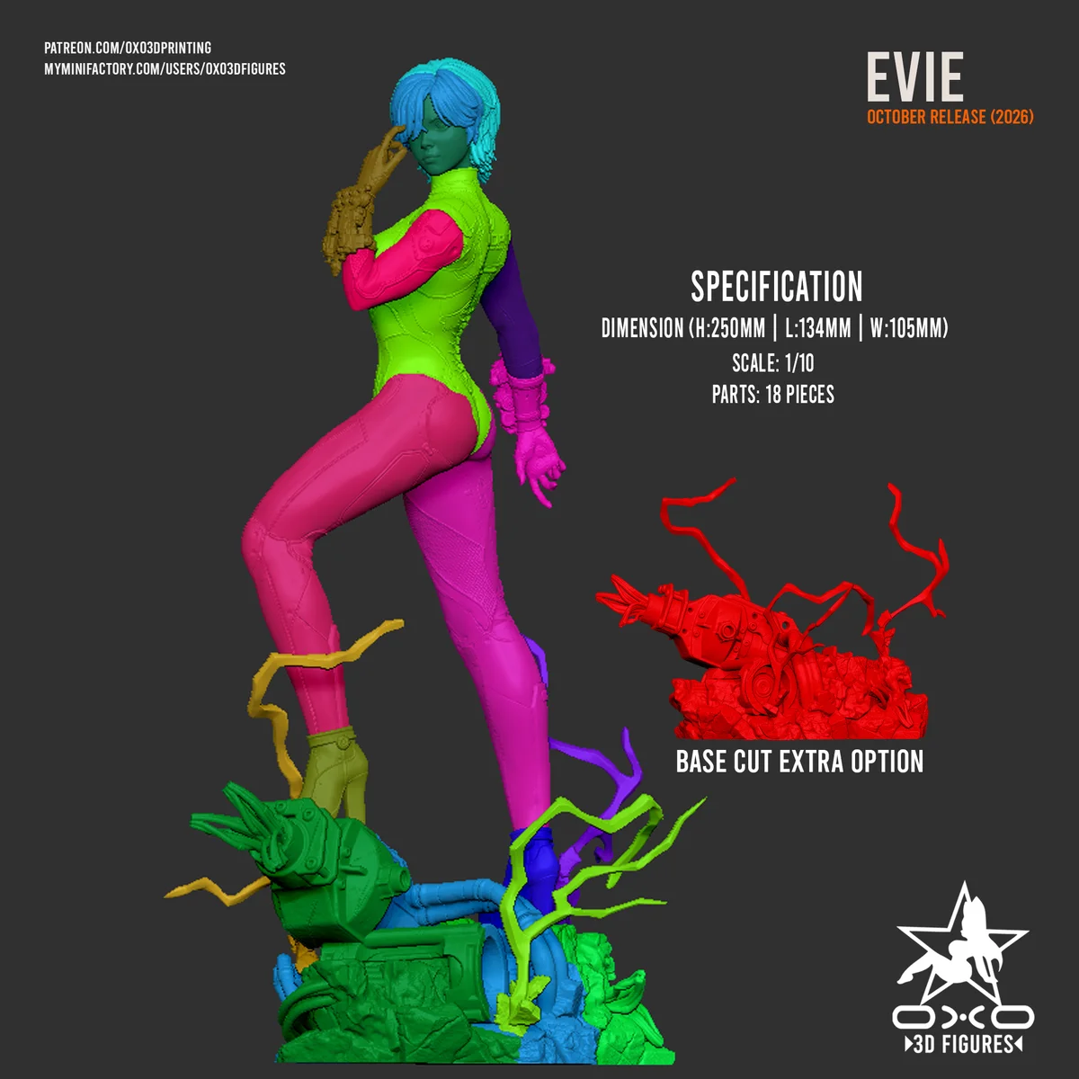 Evie Stellar Blade | Fan Art | 3D Printed Resin Model Garage Kit | *Un-Painted* | OXO3D 12