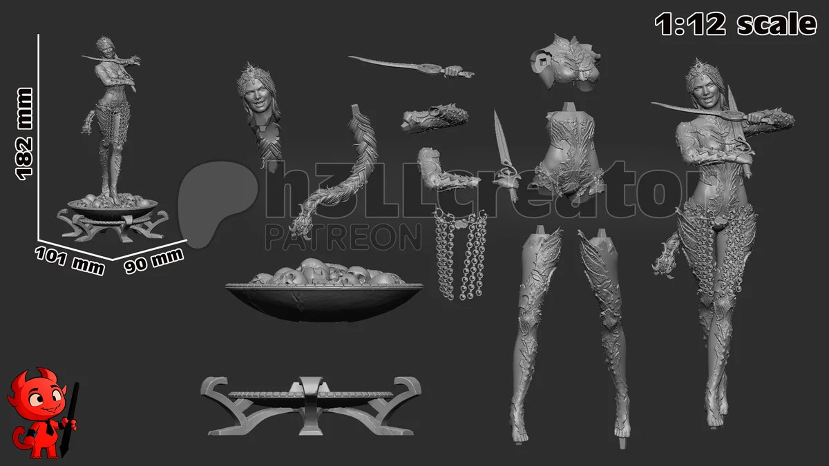 Orin the Red | Fan Art | 3D Printed Resin Model Garage Kit | *Un-Painted* | H3LL Creator 11