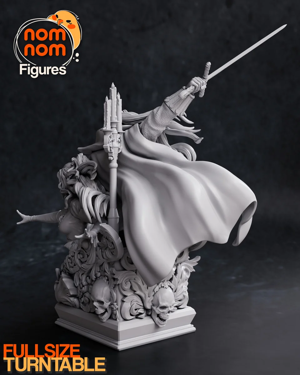 Alucard x Maria | Fan Art | 3D Printed Resin Model Garage Kit | *Un-Painted* | Nomnom 5