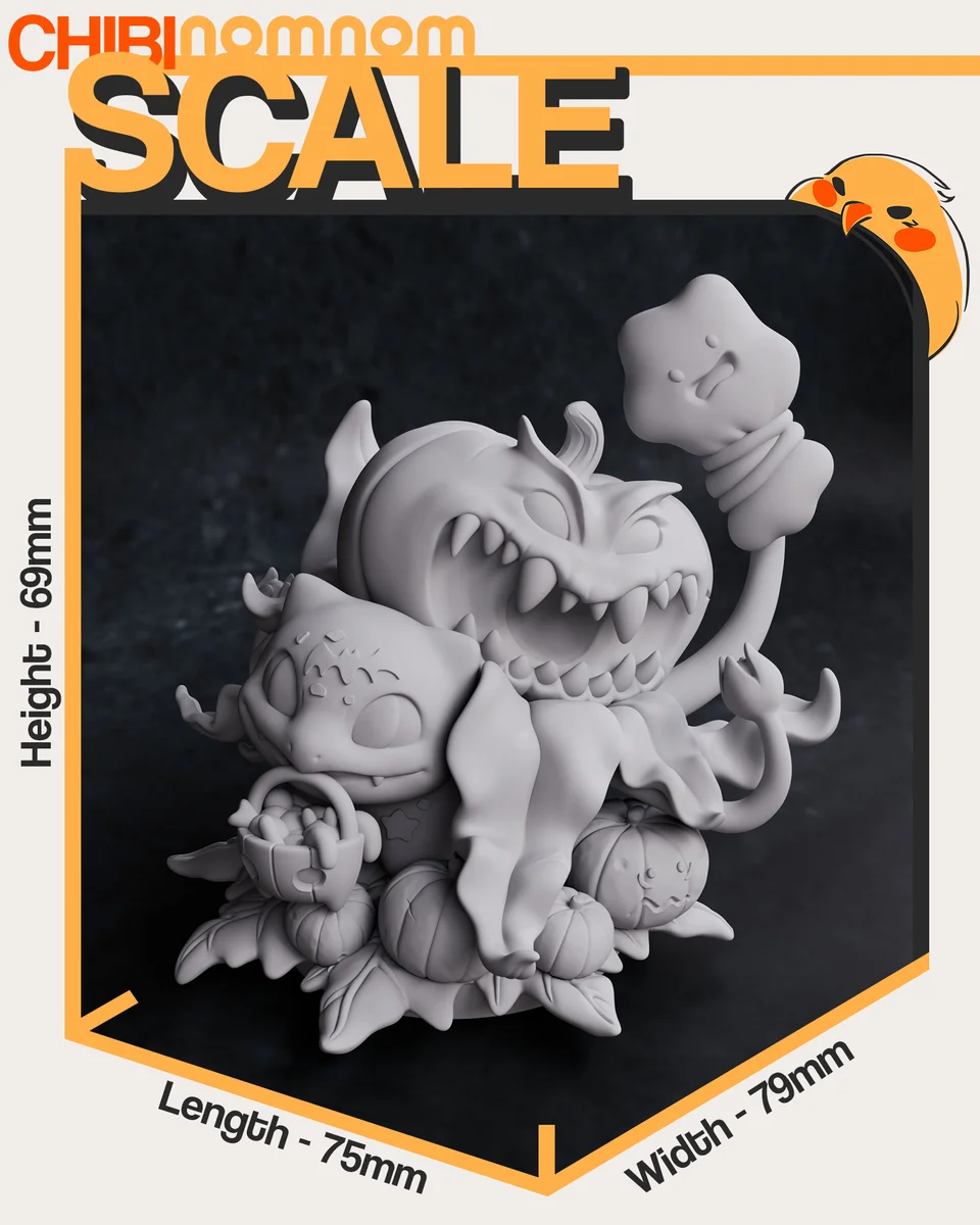 Chibi Bulbasaur | Fan Art | 3D Printed Resin Model Garage Kit | *Un-Painted* | Nomnom 4