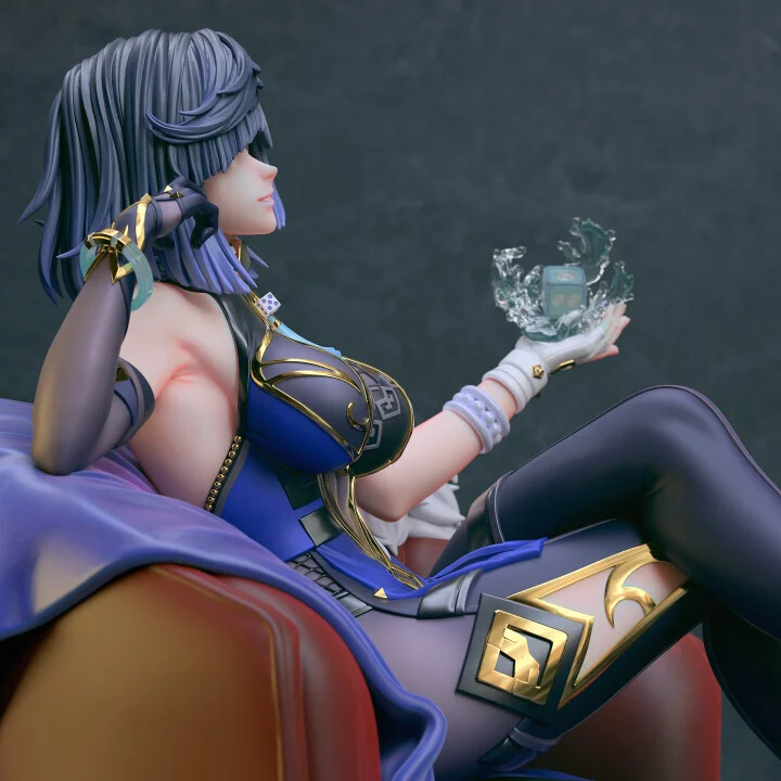Yelan | Fan Art | 3D Printed Resin Model Garage Kit | *Un-Painted* | Chuya Factory 5