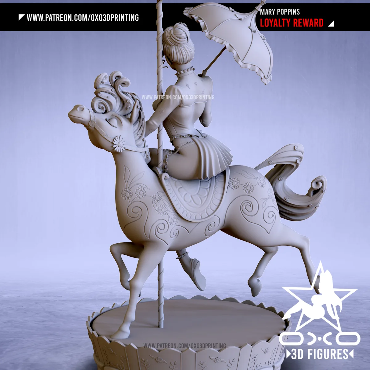 Ms Mary Poppins | Fan Art | 3D Printed Resin Model Garage Kit | *Un-Painted* | OXO3D 9