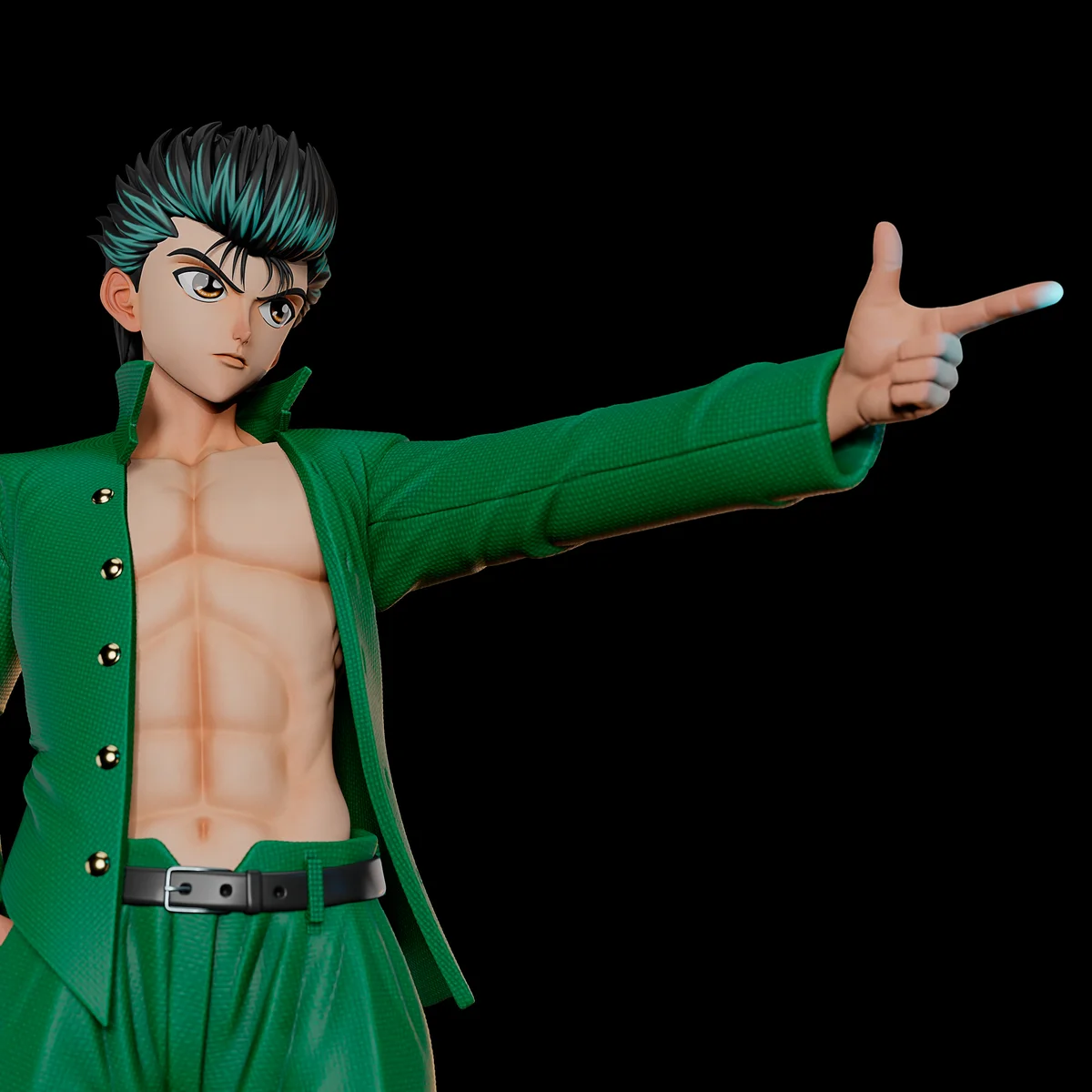 Yusuke Urameshi | Fan Art | 3D Printed Resin Model Garage Kit | *Un-Painted* | Momoji 10