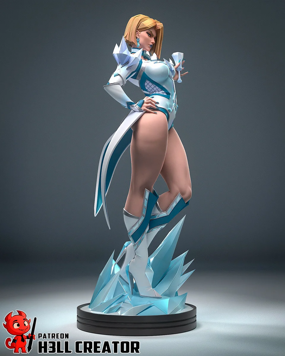 Emma Frost | Fan Art | 3D Printed Resin Model Garage Kit | *Un-Painted* | H3LL Creator 5