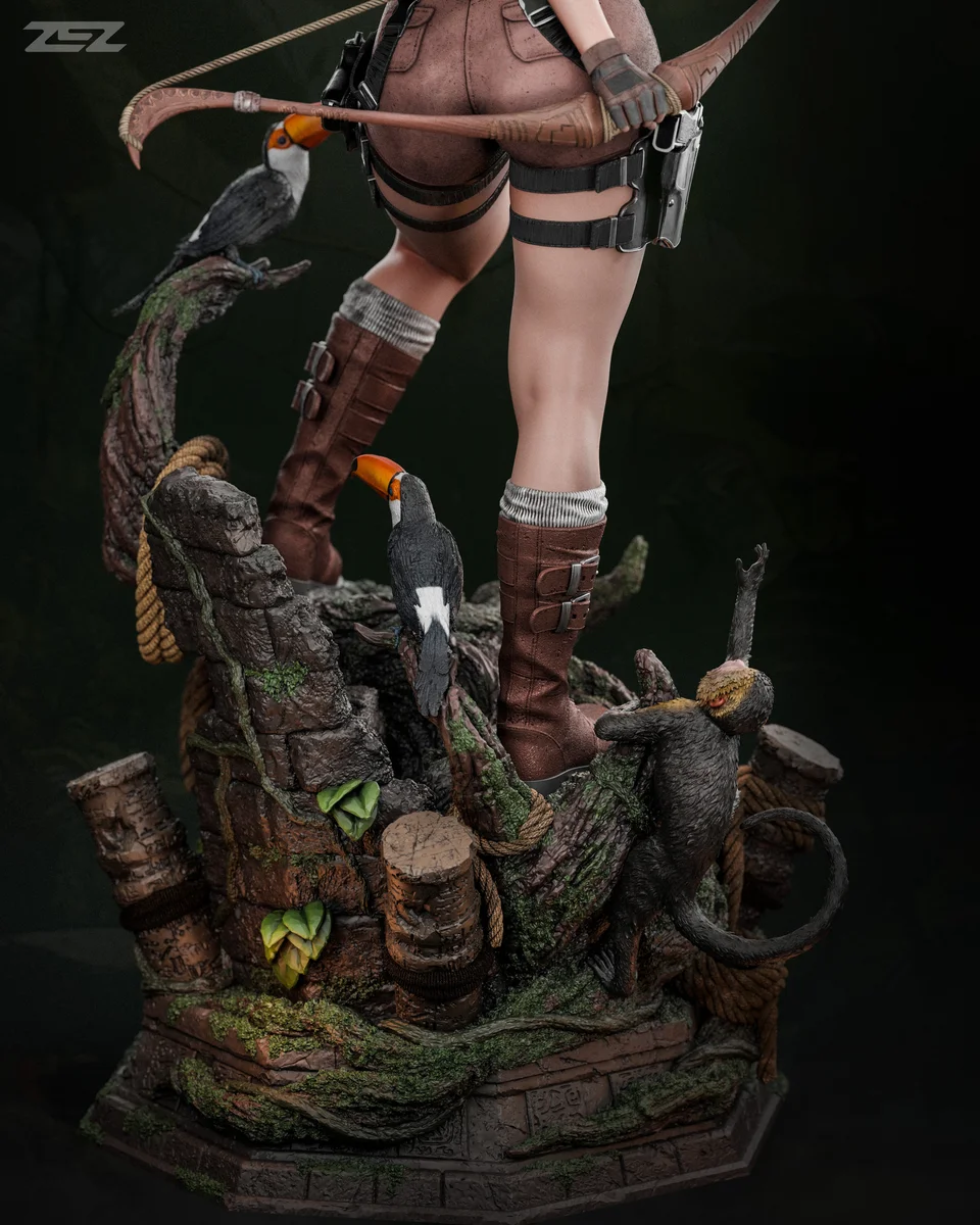 Lara Croft | Fan Art | 3D Printed Resin Model Garage Kit | *Un-Painted* | ZEZ Studio 8