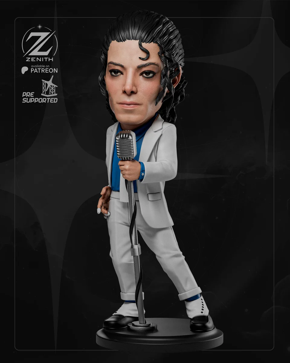 Chibi Michael Jackson | Fan Art | 3D Printed Resin Model Garage Kit | *Un-Painted* | Zenith Studios