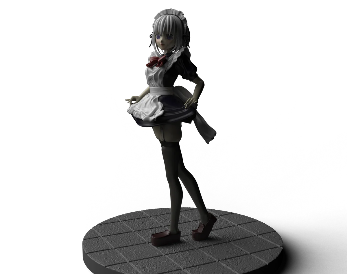 Origami Tobiichi - Maid | Fan Art | 3D Printed Resin Model Garage Kit | *Un-Painted* | Yoru Studio 3