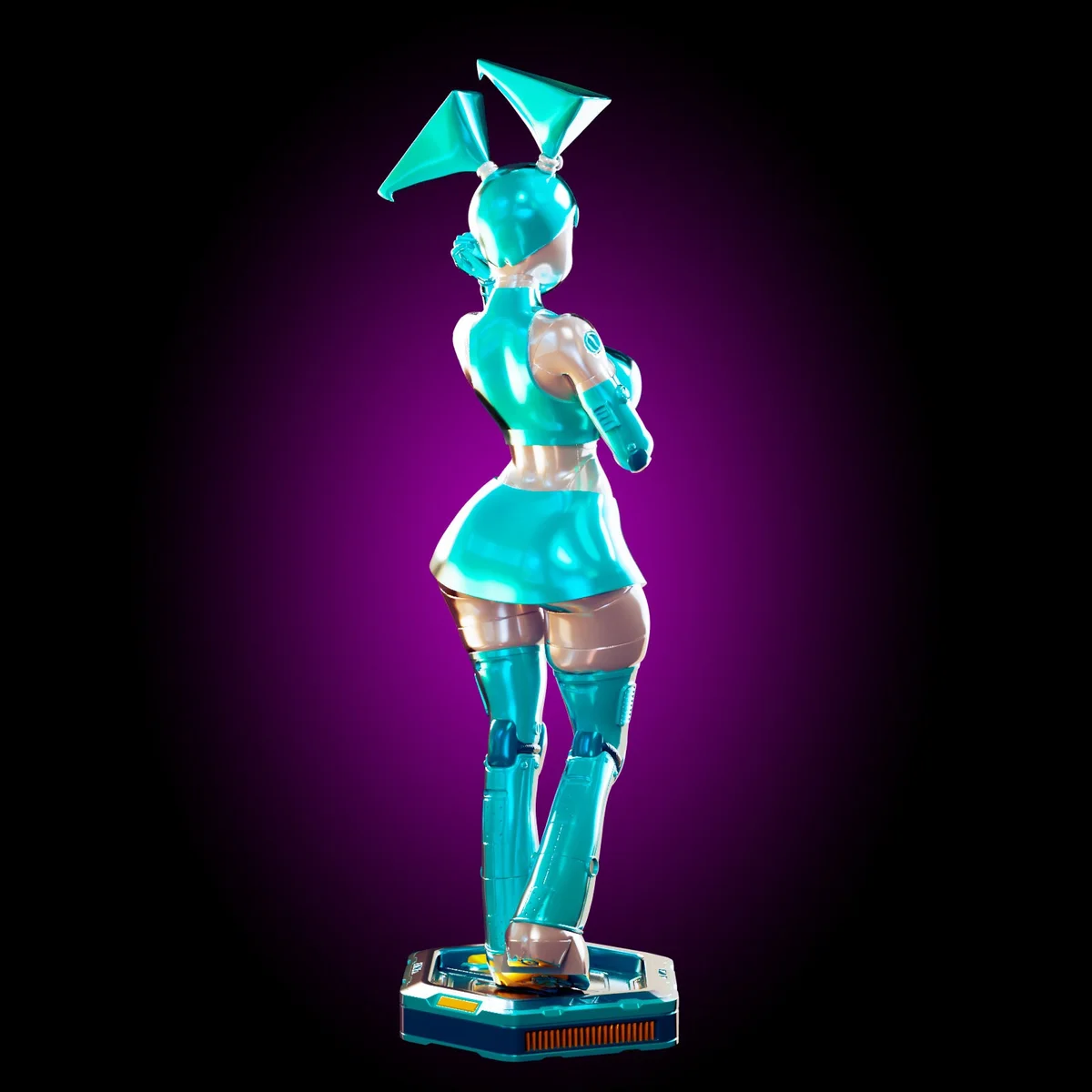 Robot Girl | Fan Art | 3D Printed Resin Model Garage Kit | *Un-Painted* | Officer Rhu 3
