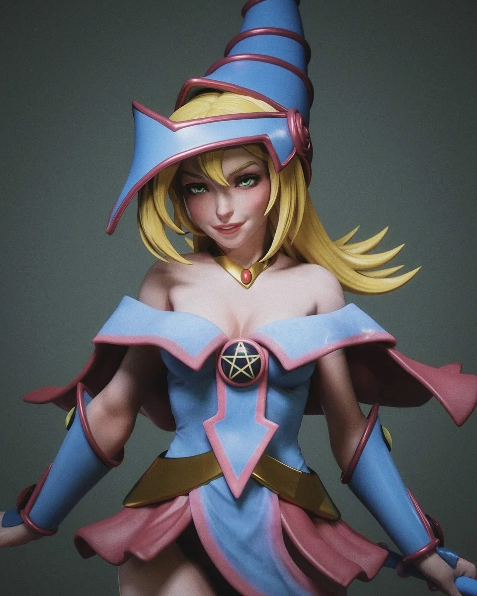 Dark Magician Girl | Fan Art | 3D Printed Resin Model Garage Kit | *Un-Painted* | Abe3D 4