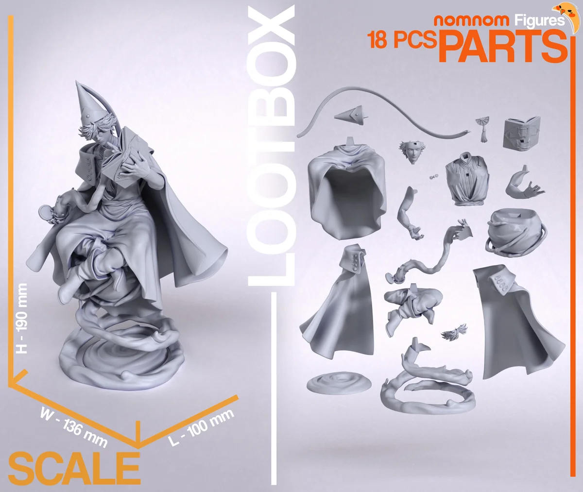 Qifrey | Fan Art | 3D Printed Resin Model Garage Kit | *Un-Painted* | Nomnom 9