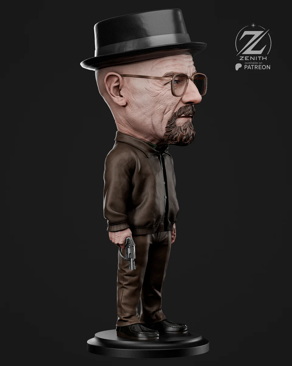 Chibi Walter White | Fan Art | 3D Printed Resin Model Garage Kit | *Un-Painted* | Zenith Studios 4