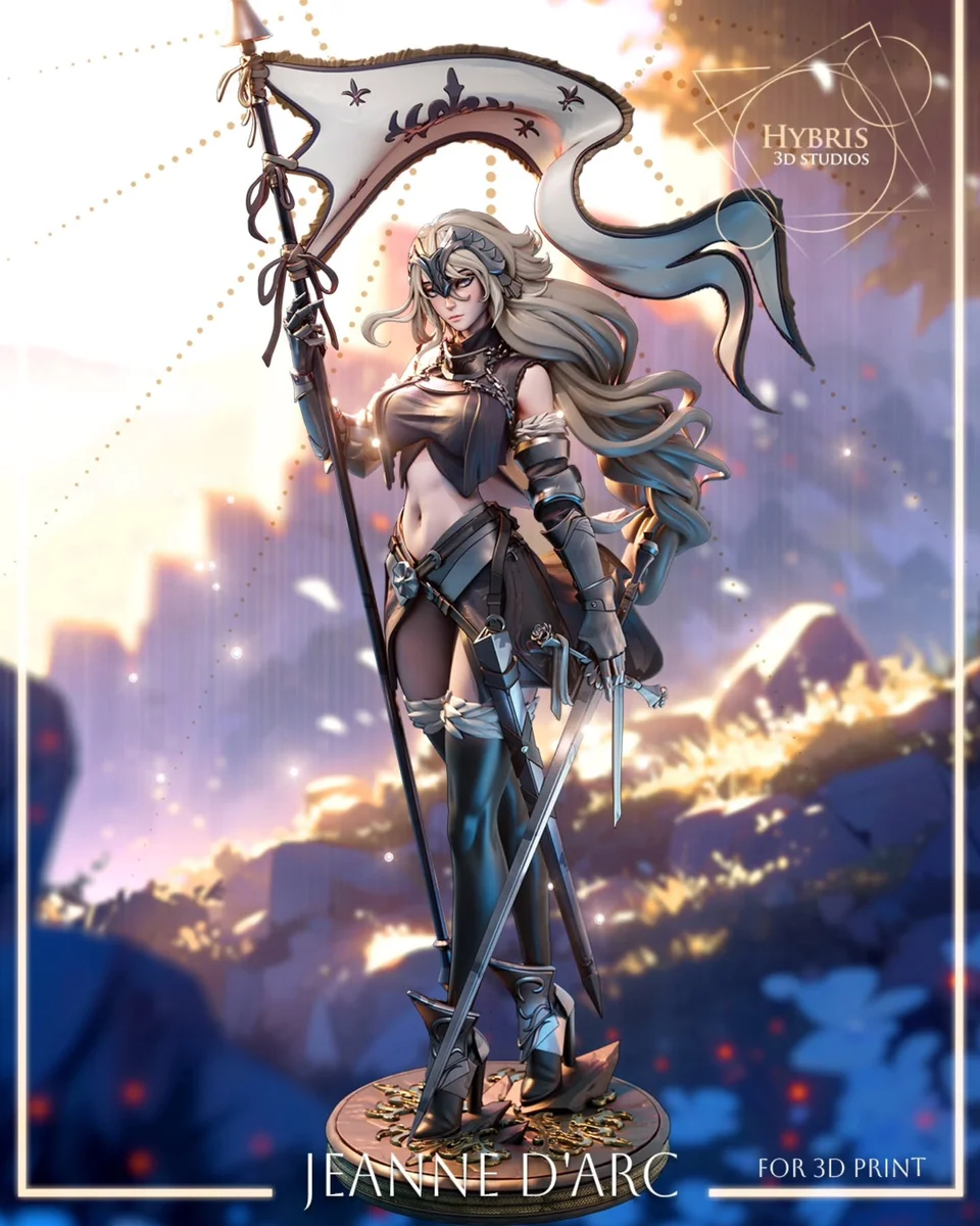 Jeanne d'Arc | Fan Art | 3D Printed Resin Model Garage Kit | *Un-Painted* | Hybris Studios 3