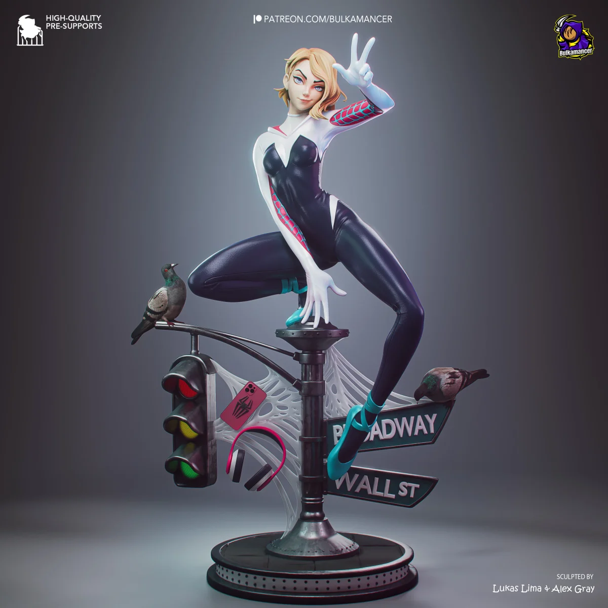 Gwen Stacy | Fan Art | 3D Printed Resin Model Garage Kit | *Un-Painted* | Bulkamancer 3