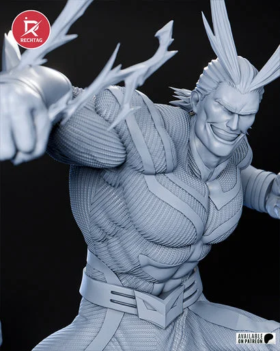 All Might | Fan Art | 3D Printed Resin Model Garage Kit | *Un-Painted* | Rechtag 24