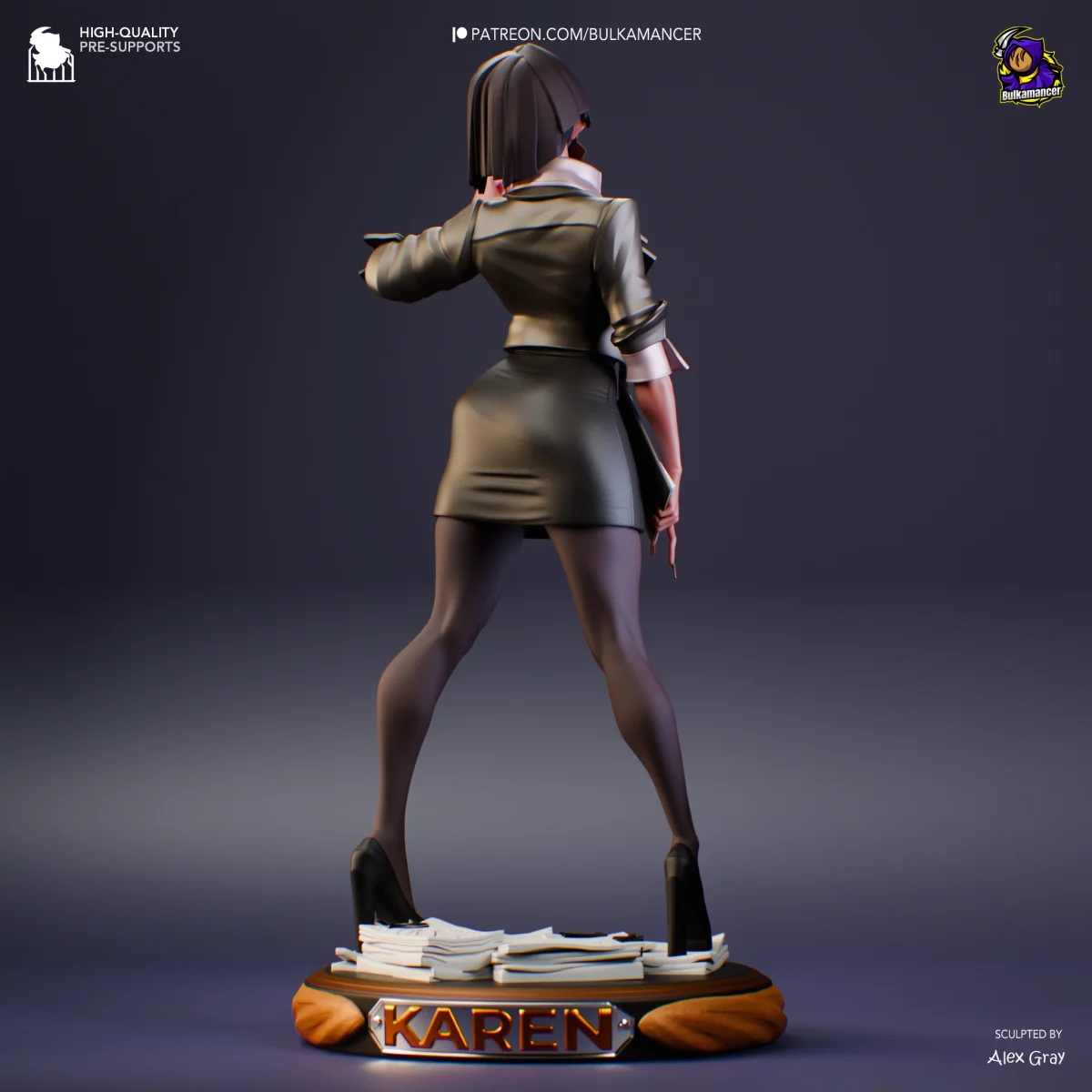 Agent Karen | Fan Art | 3D Printed Resin Model Garage Kit | *Un-Painted* | Bulkamancer 4