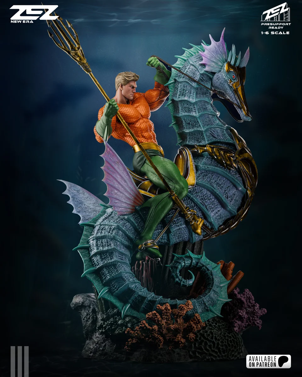 Aquaman | Fan Art | 3D Printed Resin Model Garage Kit | *Un-Painted* | ZEZ Studio 4