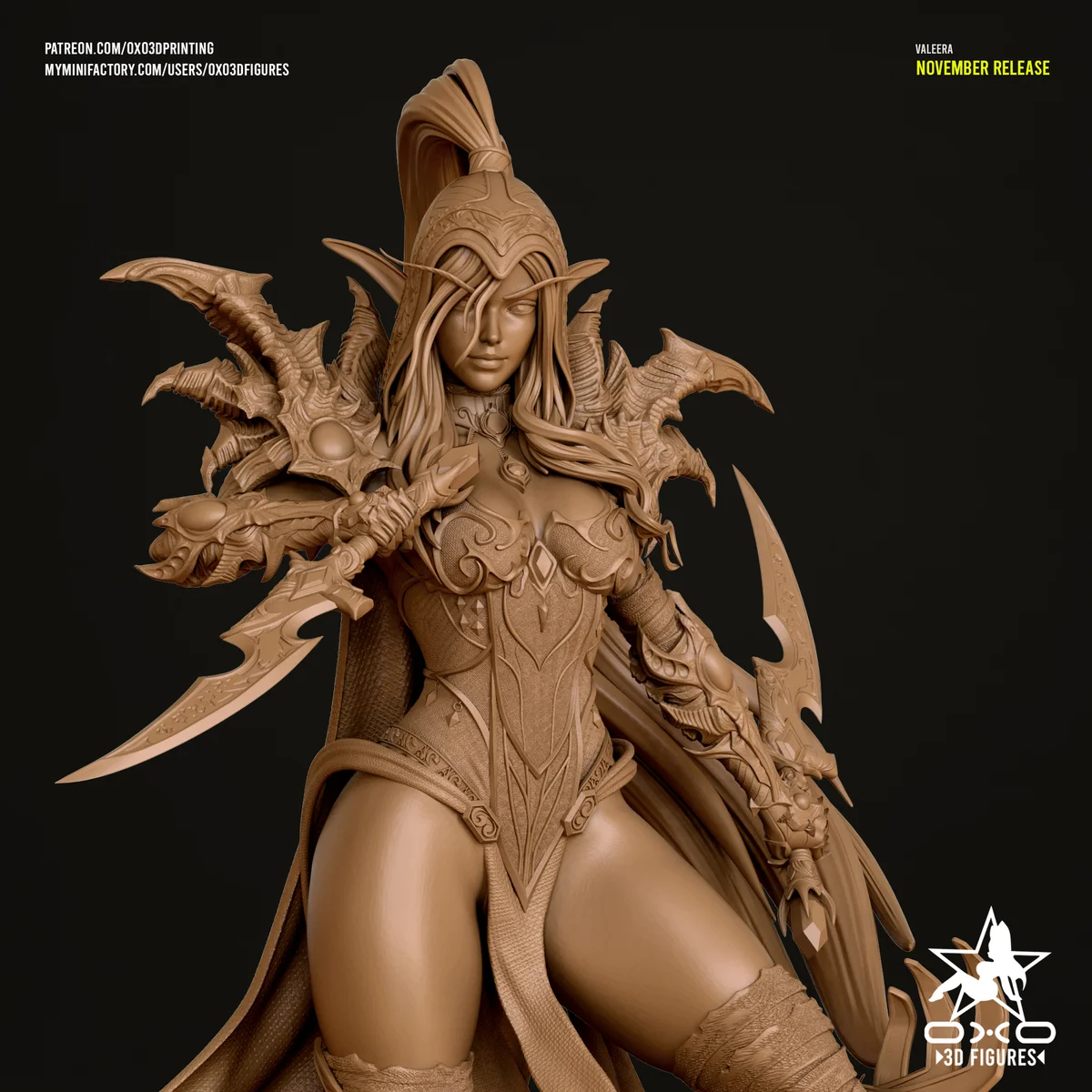 Valeera Sanguinar | Fan Art | 3D Printed Resin Model Garage Kit | *Un-Painted* | OXO3D 7