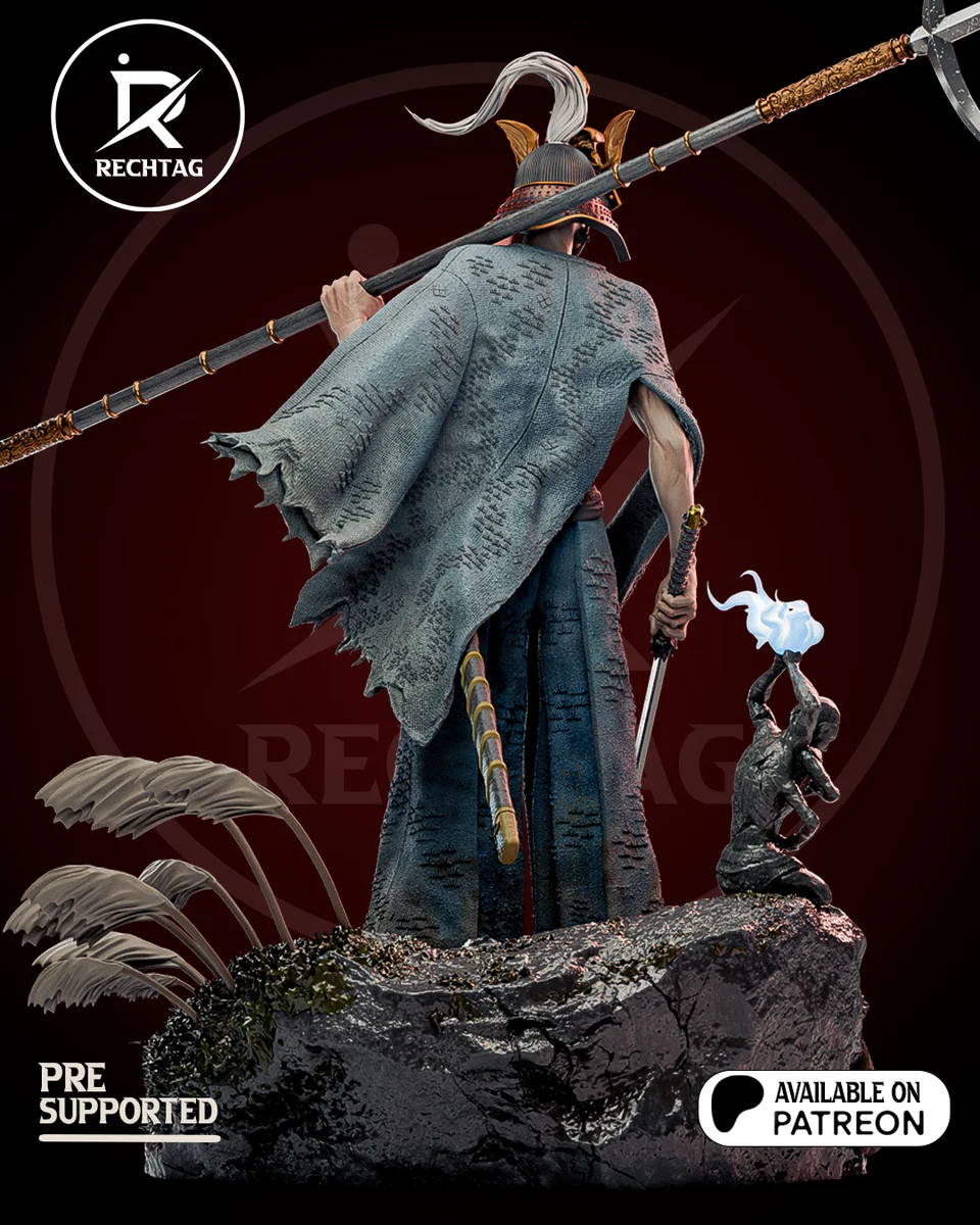 Isshin Ashina | Fan Art | 3D Printed Resin Model Garage Kit | *Un-Painted* | Rechtag 8