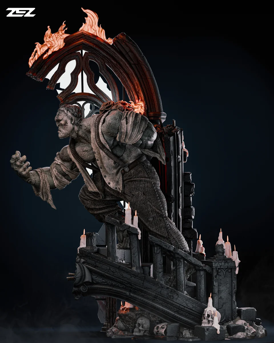 Frankenstein | Fan Art | 3D Printed Resin Model Garage Kit | *Un-Painted* | ZEZ Studio 8