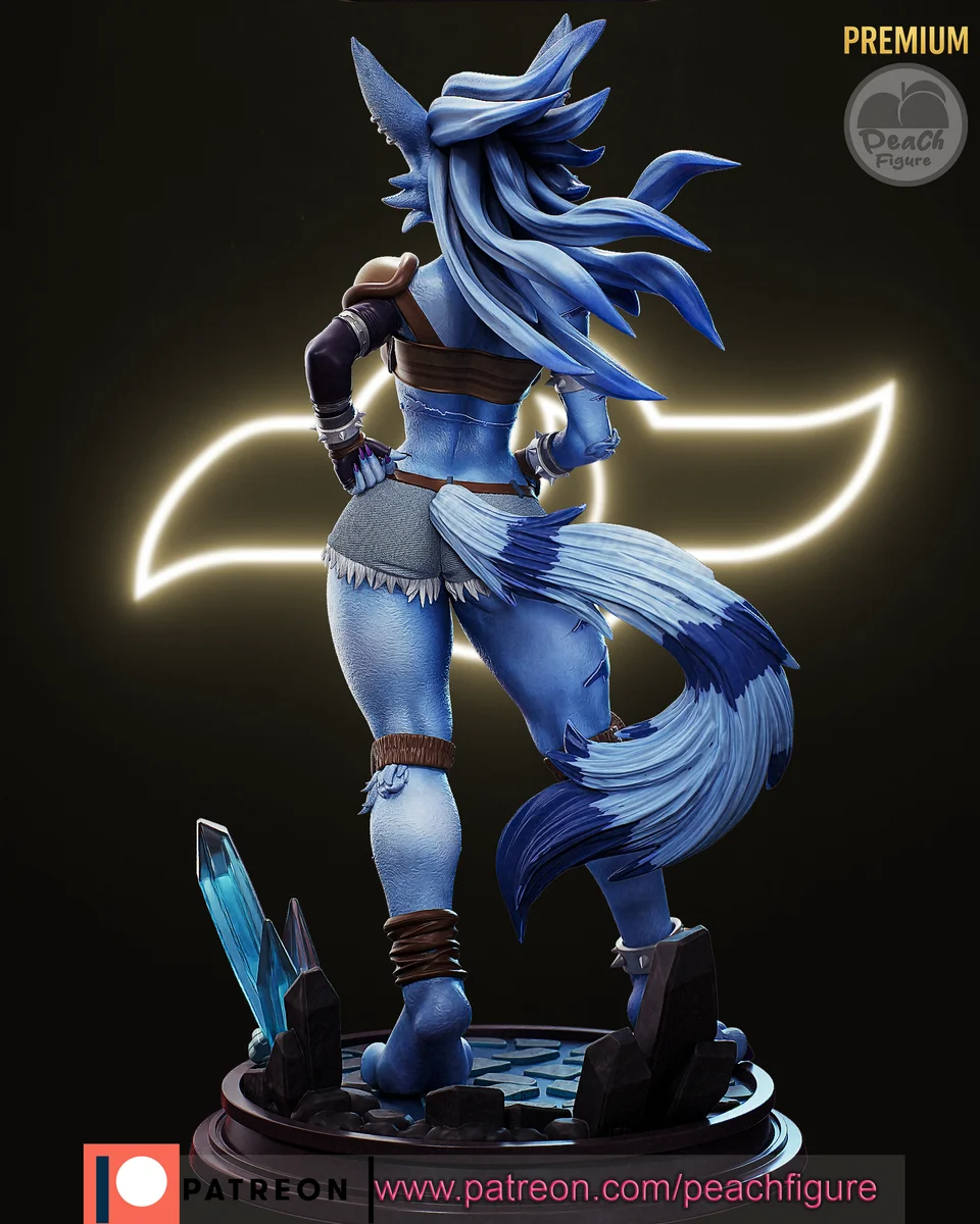 Weregarurumon | Fan Art | 3D Printed Resin Model Garage Kit | *Un-Painted* | Peach Figure 5
