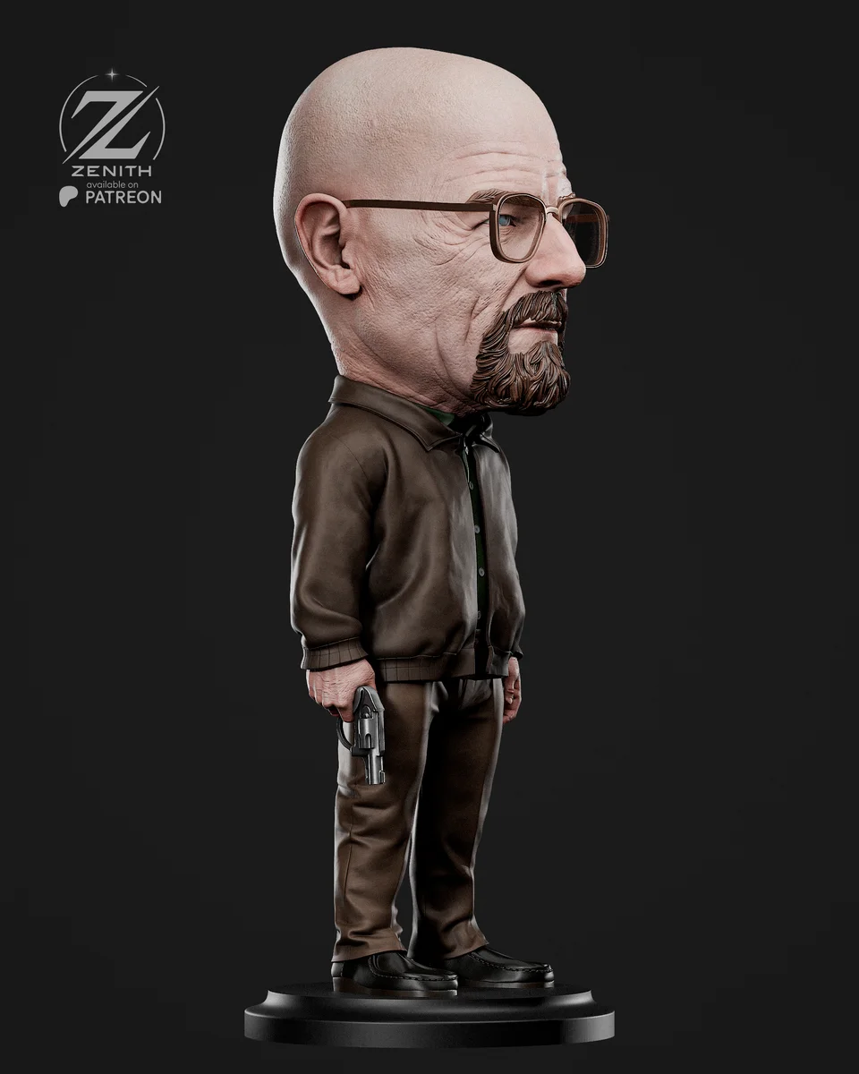 Chibi Walter White | Fan Art | 3D Printed Resin Model Garage Kit | *Un-Painted* | Zenith Studios 7