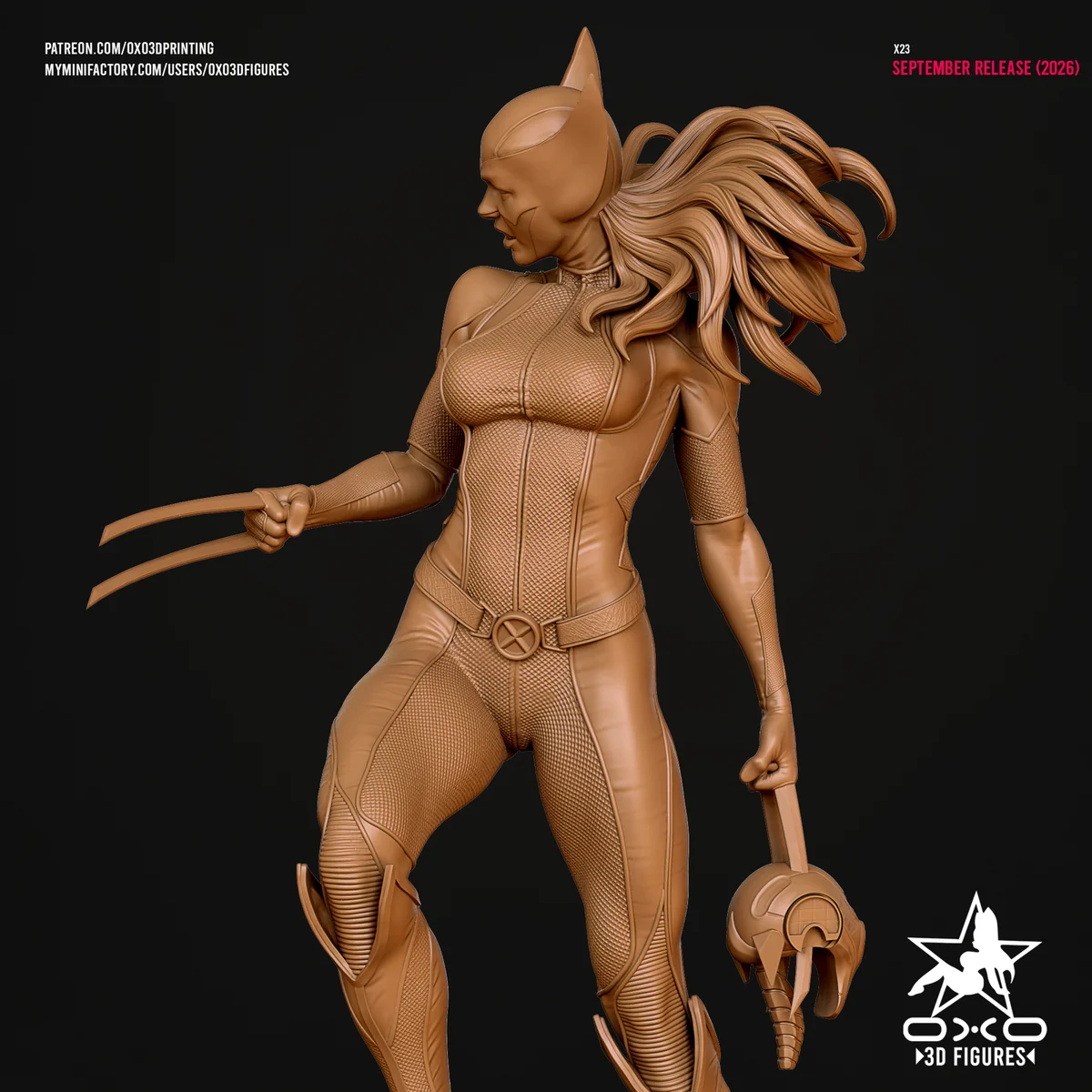 Laura X23 | Fan Art | 3D Printed Resin Model Garage Kit | *Un-Painted* | OXO3D 7