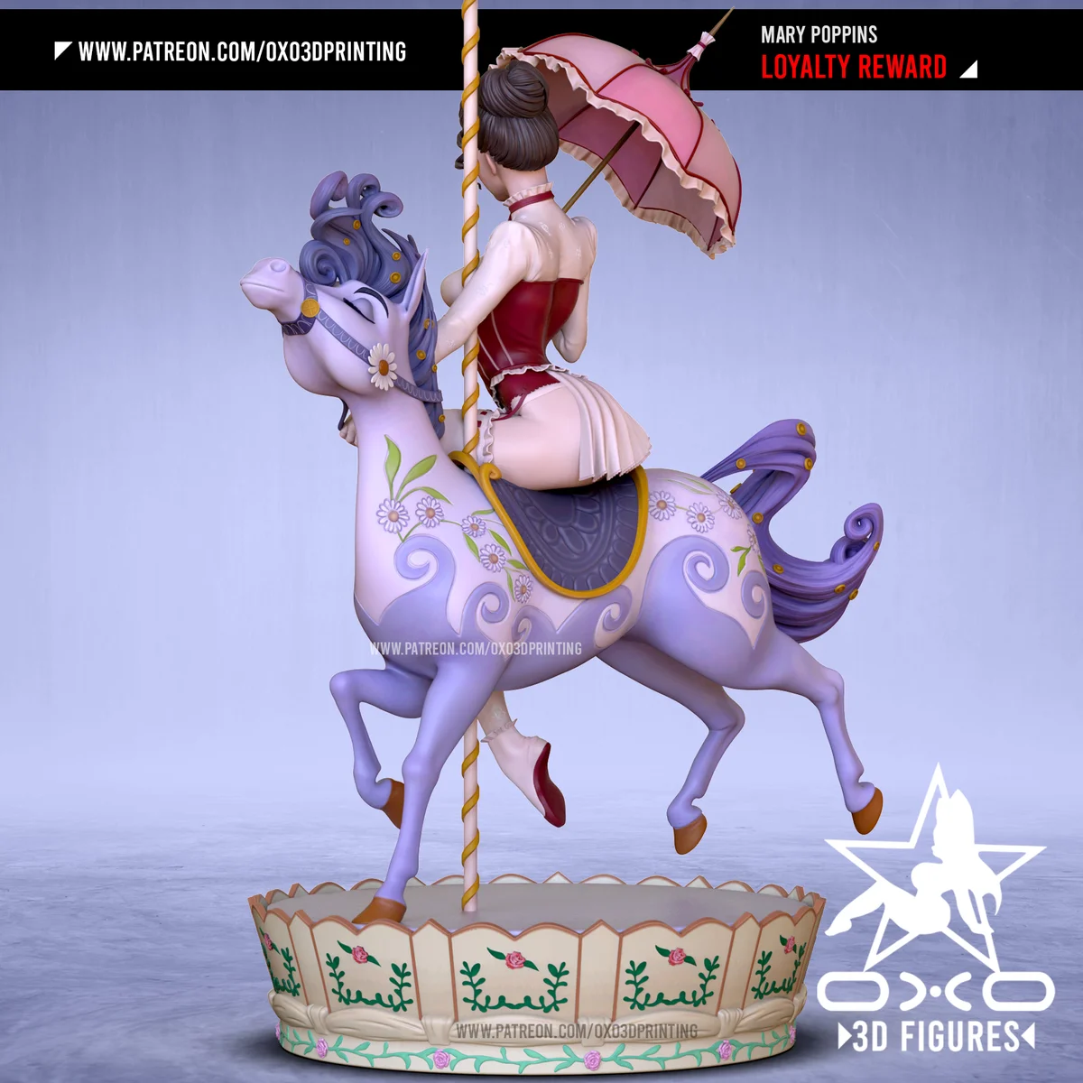 Ms Mary Poppins | Fan Art | 3D Printed Resin Model Garage Kit | *Un-Painted* | OXO3D 6