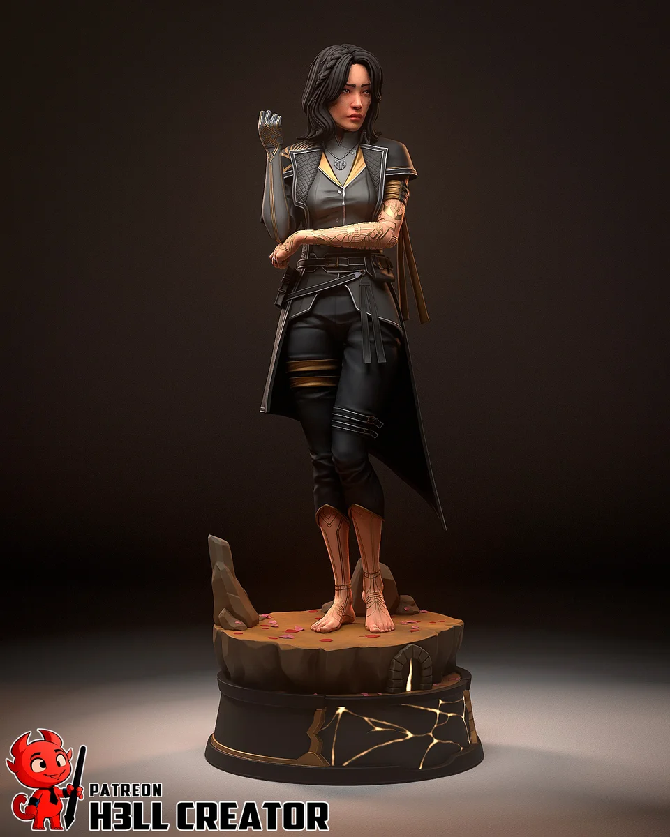 Lune | Fan Art | 3D Printed Resin Model Garage Kit | *Un-Painted* | H3LL Creator 4