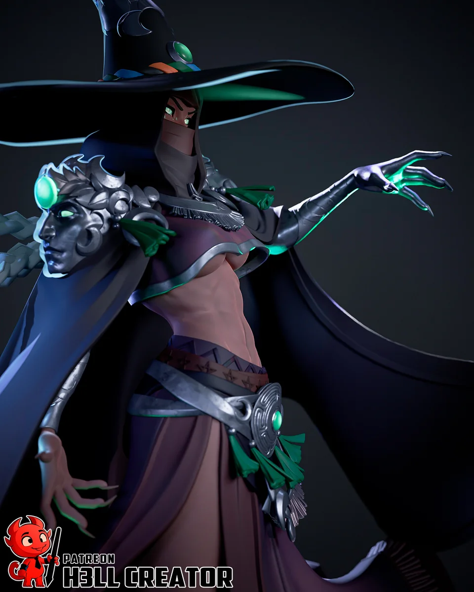 Hecate | Fan Art | 3D Printed Resin Model Garage Kit | *Un-Painted* | H3LL Creator 3