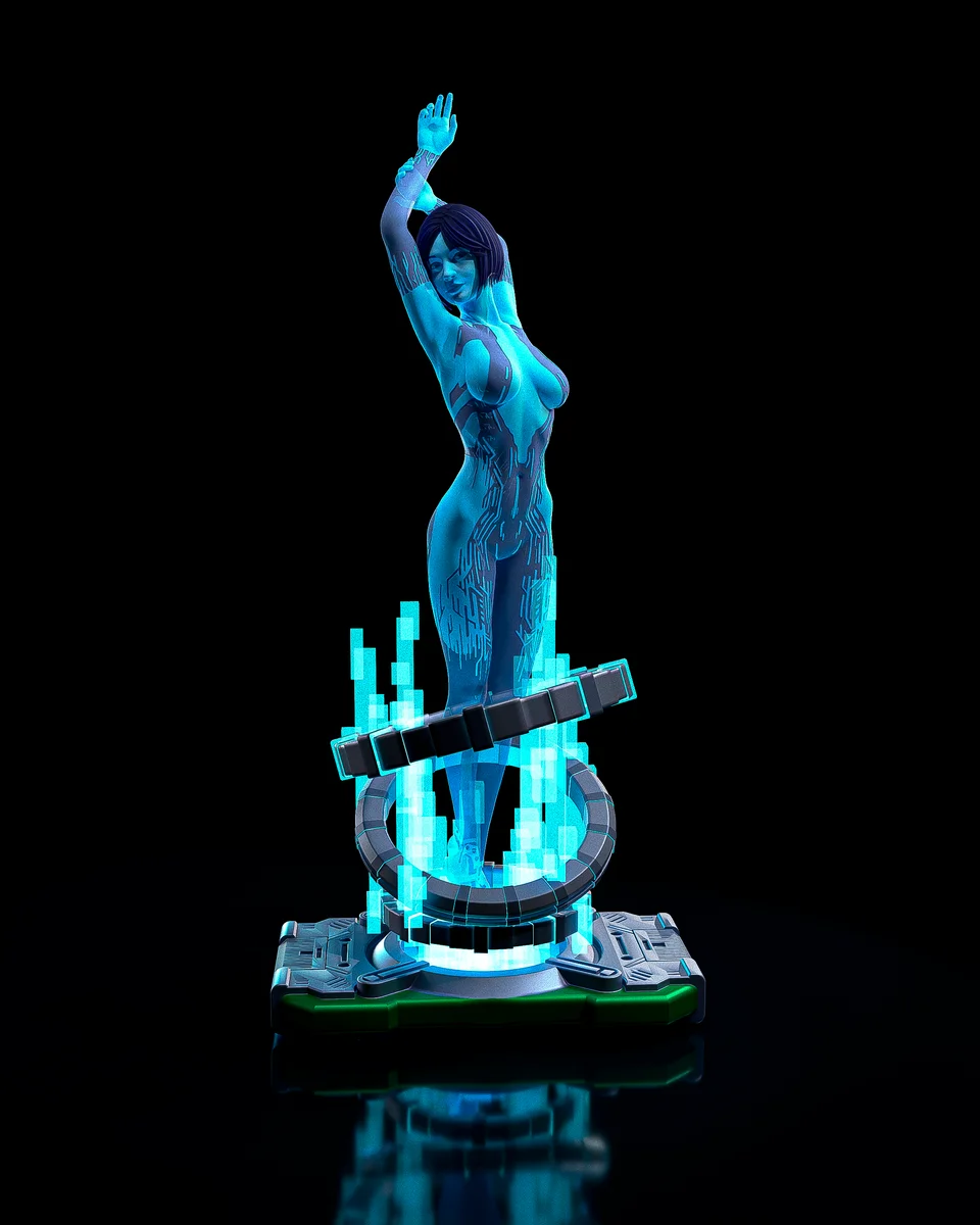 Cortana | Fan Art | 3D Printed Resin Model Garage Kit | *Un-Painted* | H3LL Creator