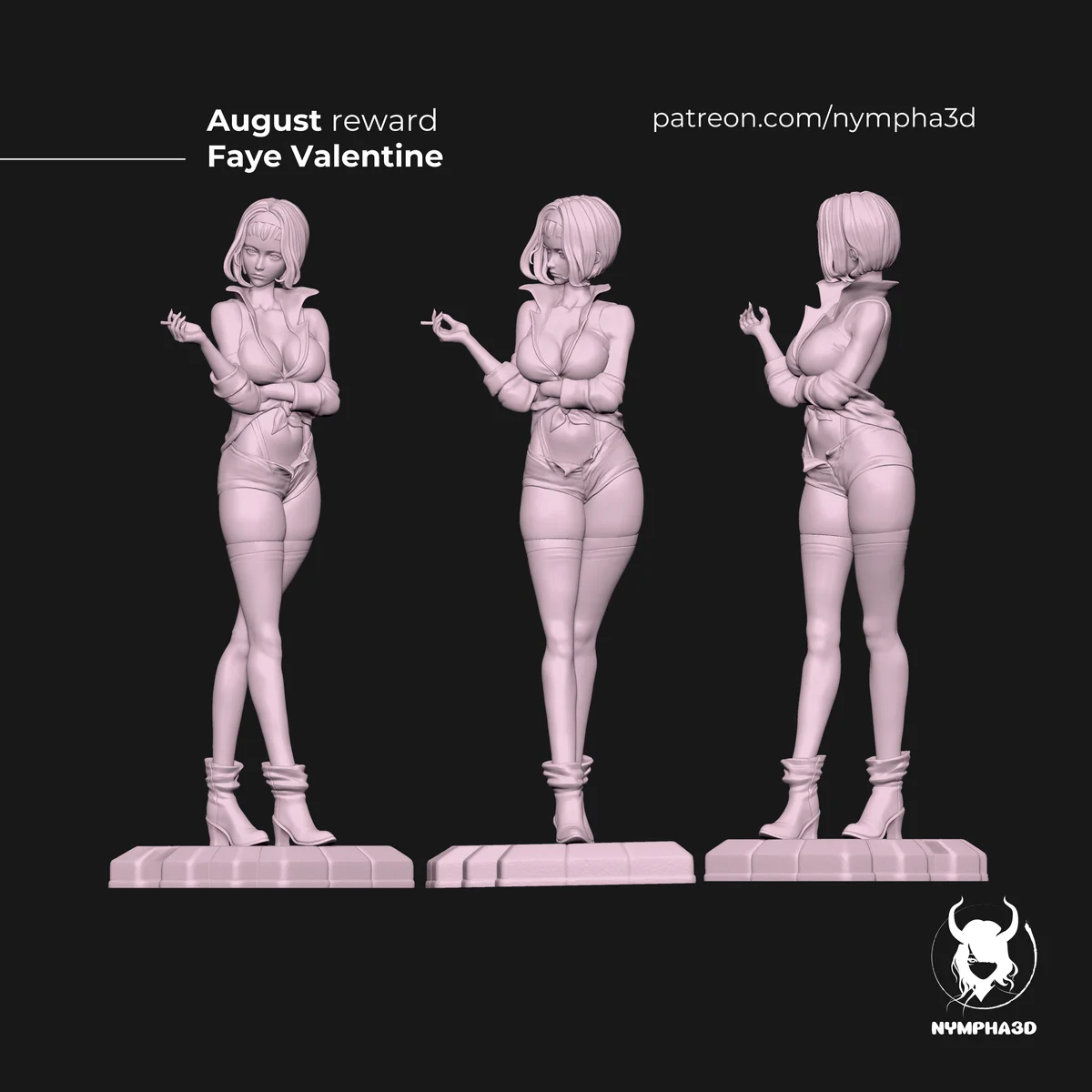 Faye Valentine | Fan Art | 3D Printed Resin Model Garage Kit | *Un-Painted* | Nympha3D 8