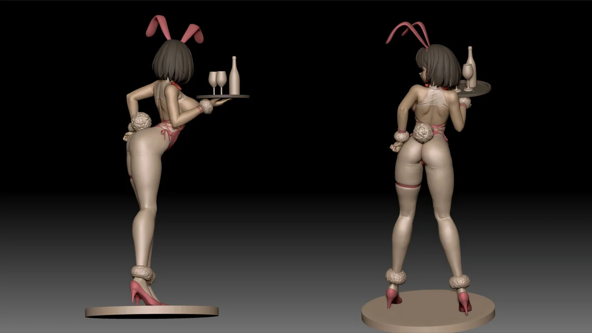 Milk: Blooming Bunny | Fan Art | 3D Printed Resin Model Garage Kit | *Un-Painted* | Sin3Dstudio 5